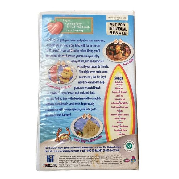 Barney's Beach Party VHS 50 Minutes Never Seen on TV Sing Along Songs - Picture 3 of 3